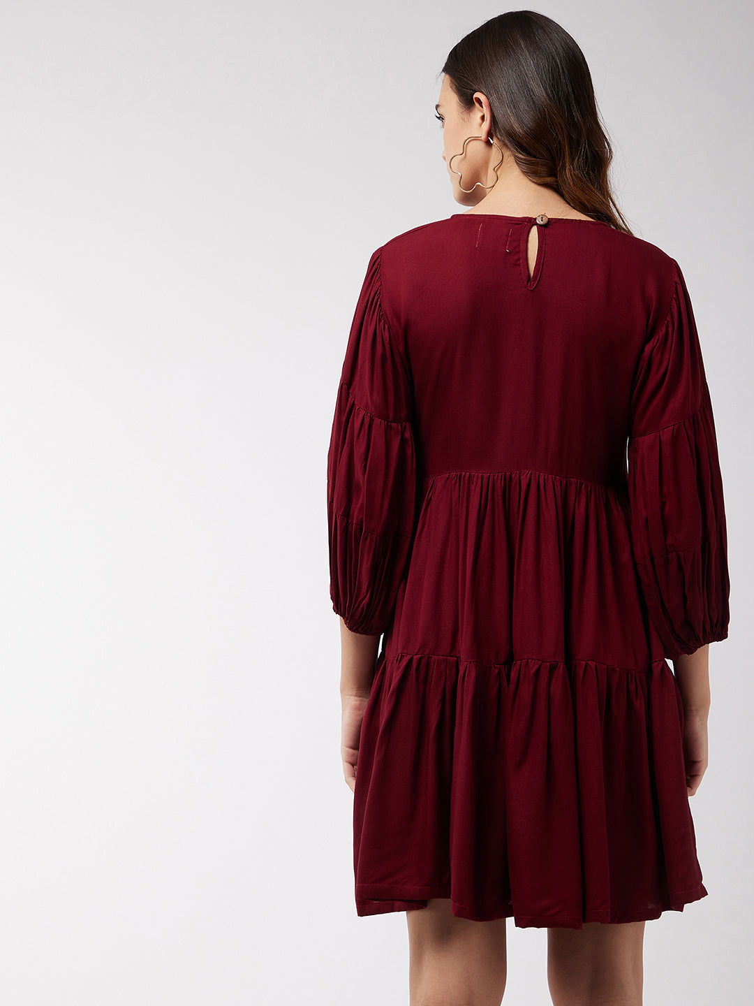 Barn Red Flared Short Dress