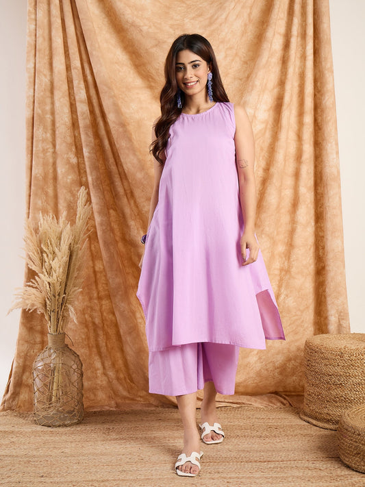 Lavender Pastel Kurta Set (To be dispatched in 12 -15 days)