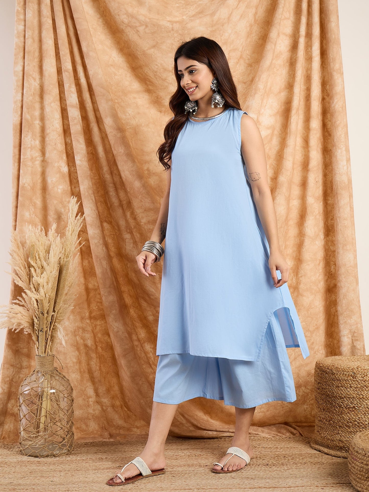 Light Blue Pastel Kurta Set (To be dispatched in 12 -15 days)