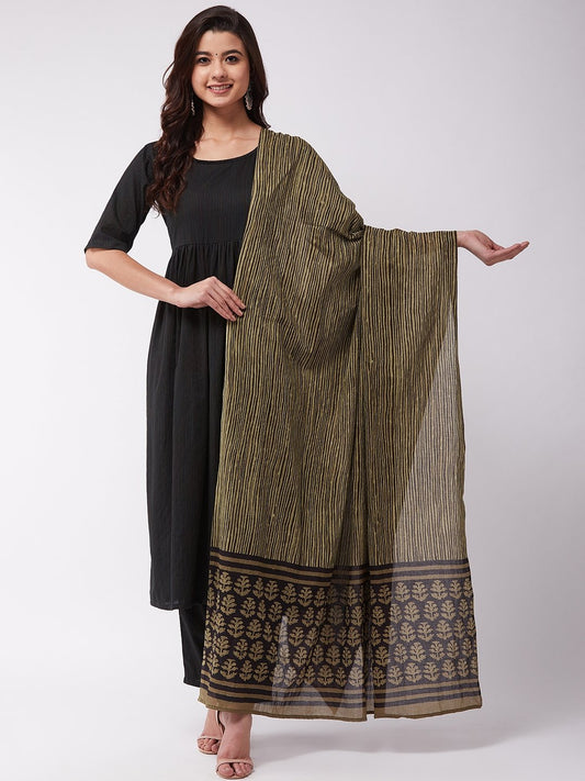 Green Boota Cotton Dupattas